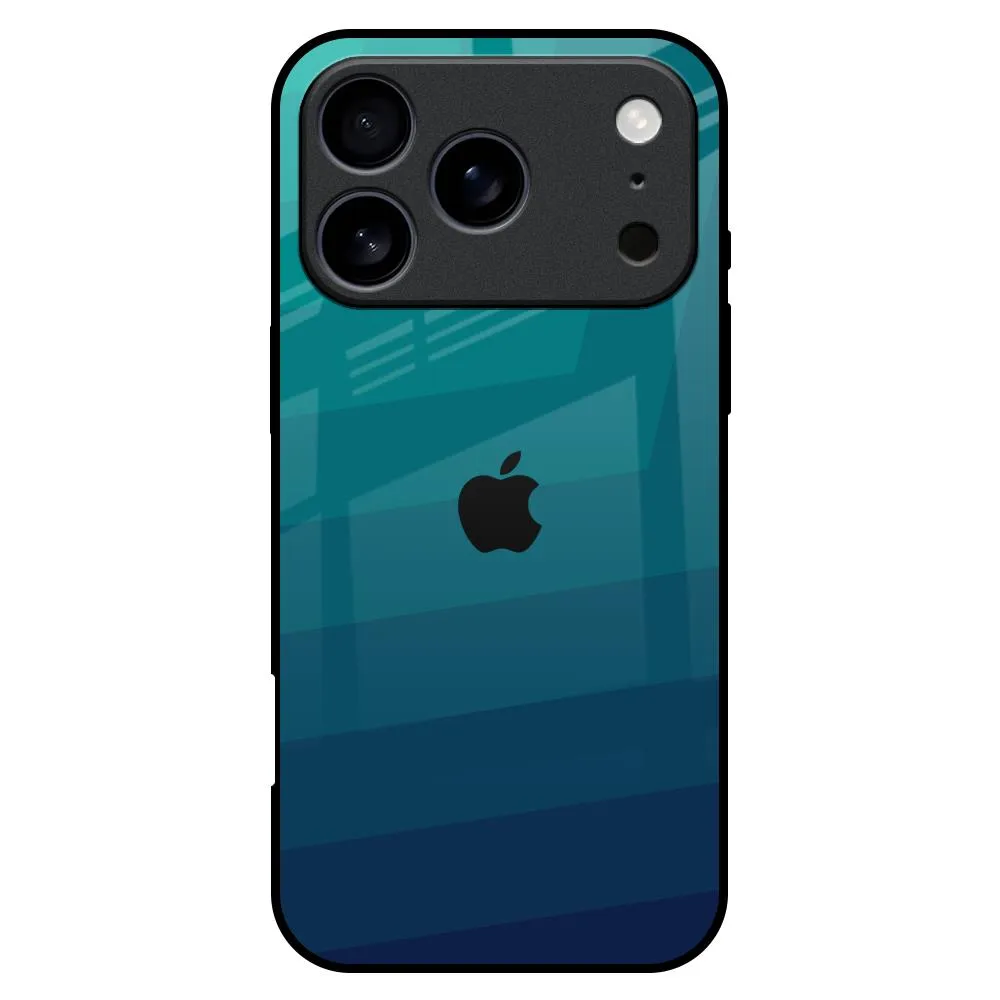 Green Triangle Pattern Glass Case for iPhone 17 Pro Max Comfort Layer Texture Trendy Design