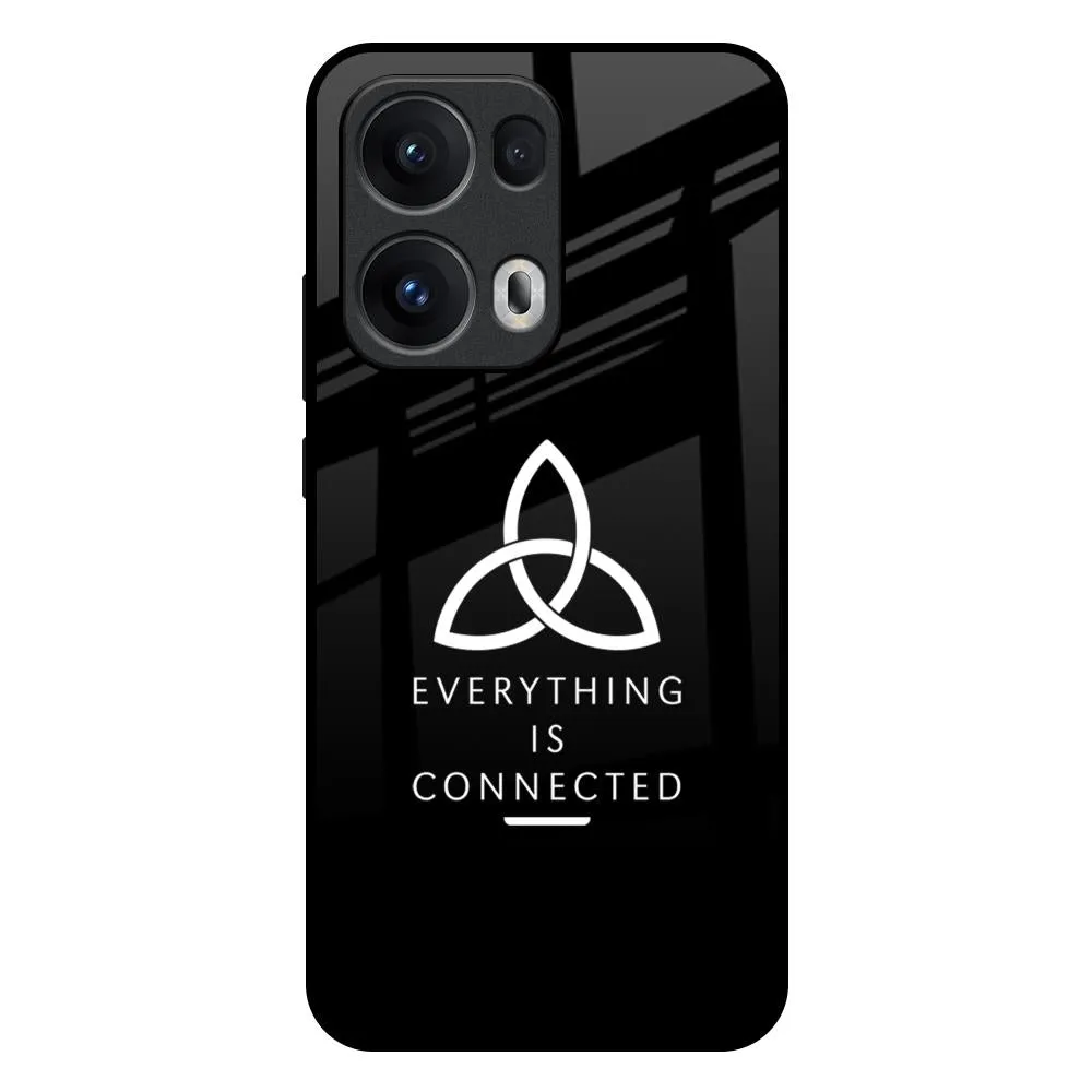 Everything Is Connected Glass Case for Oppo Reno13 Pro 5G Slim Fitment Minimalist Aesthetic