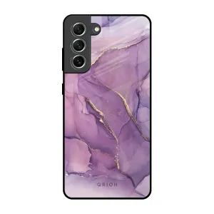 Purple Gold Marble Glass Case for Samsung Galaxy S21 FE 5G Comfort Detail Sporty Appeal