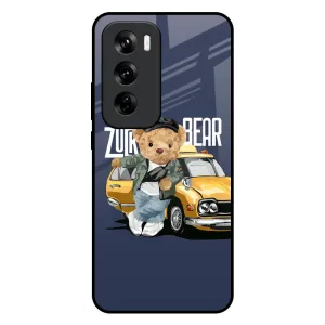 Adventurous Bear Glass Case for Oppo Reno 12 5G Durable Look