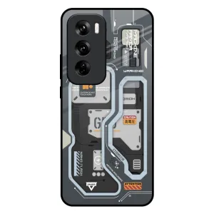 Soft Protection Soft Cushion Retro Futuristic Glass Case for Oppo Reno 12 5G