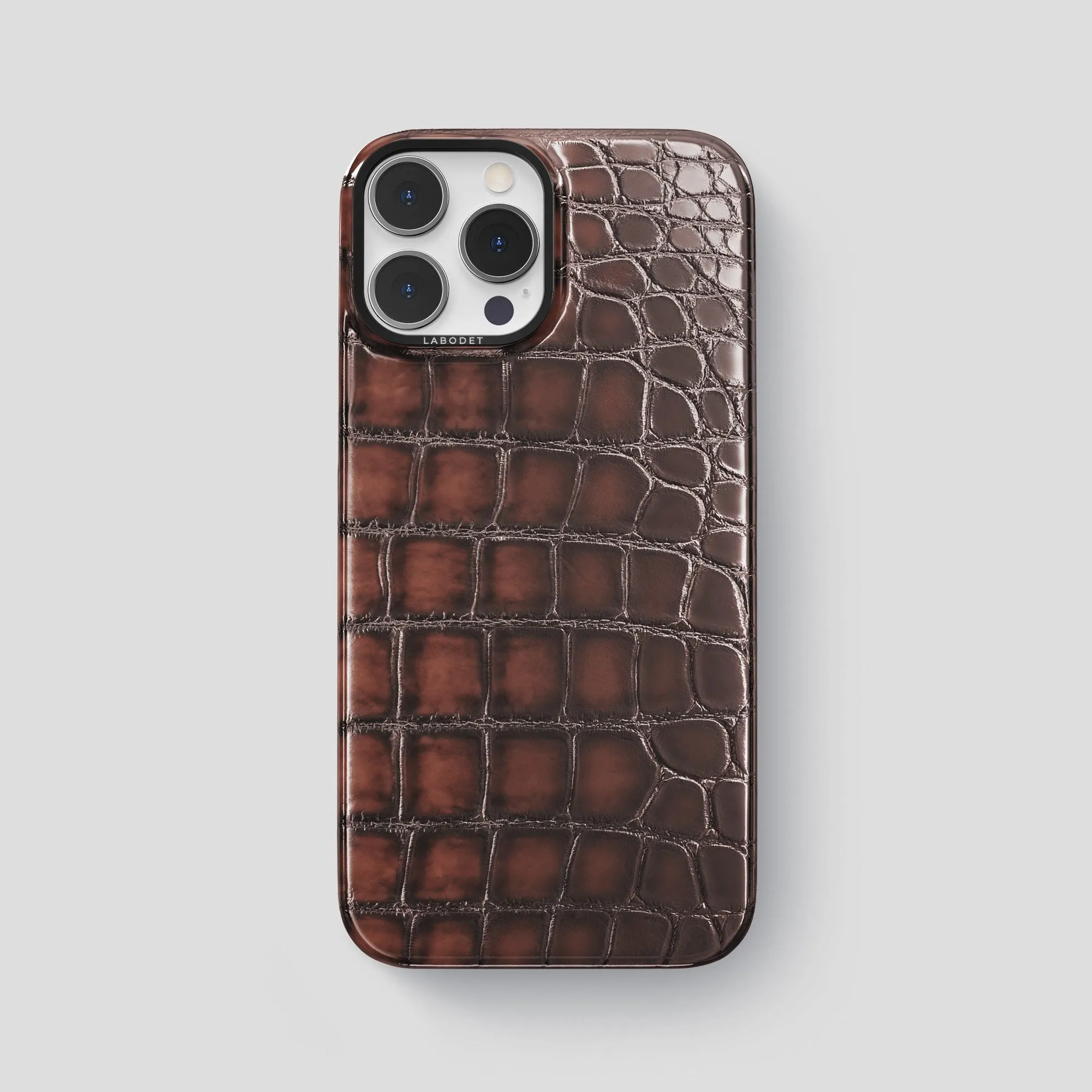 Hybrid Touch Soft Shape Classic Case For iPhone 15 Pro Max In Patina Alligator