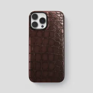 Classic Case For iPhone 15 Pro Max In Patina Alligator Lightweight Build Durable Form