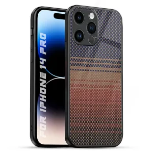 Fiber Artistry Glass Case for iPhone 14 Pro Everyday Use Soft Surface Design