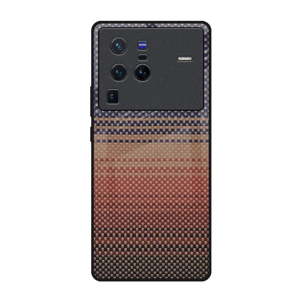 Fiber Artistry Glass Case for Vivo X80 Pro 5G Soft Feel Minimal Look