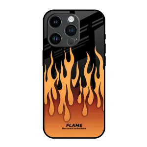 Fire Flame Glass Case for iPhone 14 Pro Vivid Surface