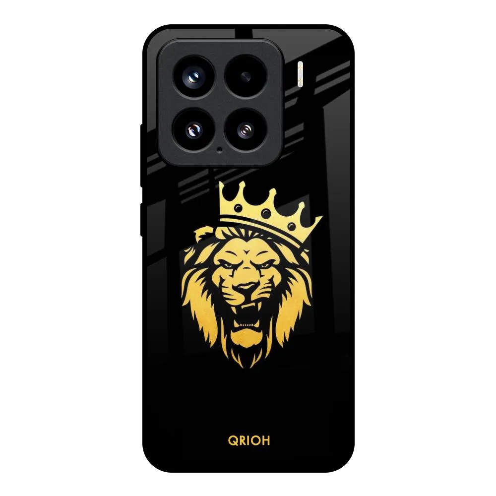 Lion The King Glass Case for Mi 15 5G Phone Accessory Flexible frame