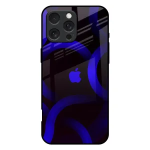 Refined Craftsmanship Durable Texture Build Blue Ring Light Glass Case for iPhone 16 Pro Max