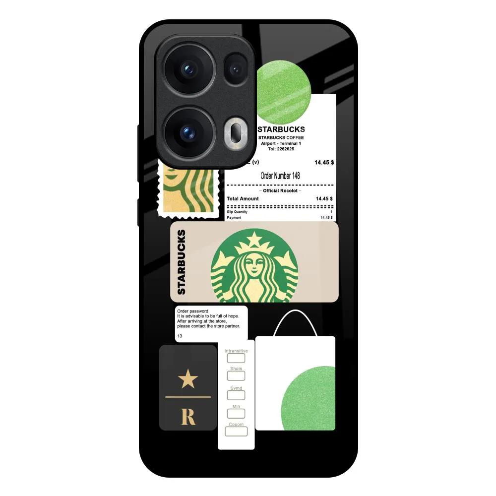 Flexible Surface Texture Coffee Latte Glass Case for Oppo Reno13 Pro 5G