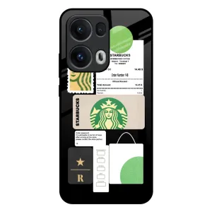 Flexible Surface Texture Coffee Latte Glass Case for Oppo Reno13 Pro 5G