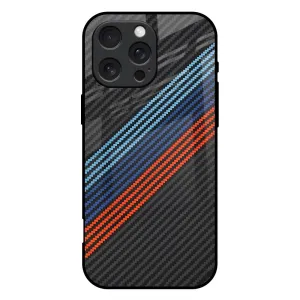 Carbon Inspired Glass Case for iPhone 16 Pro Max Soft Detail Layer Soft Finish Layer