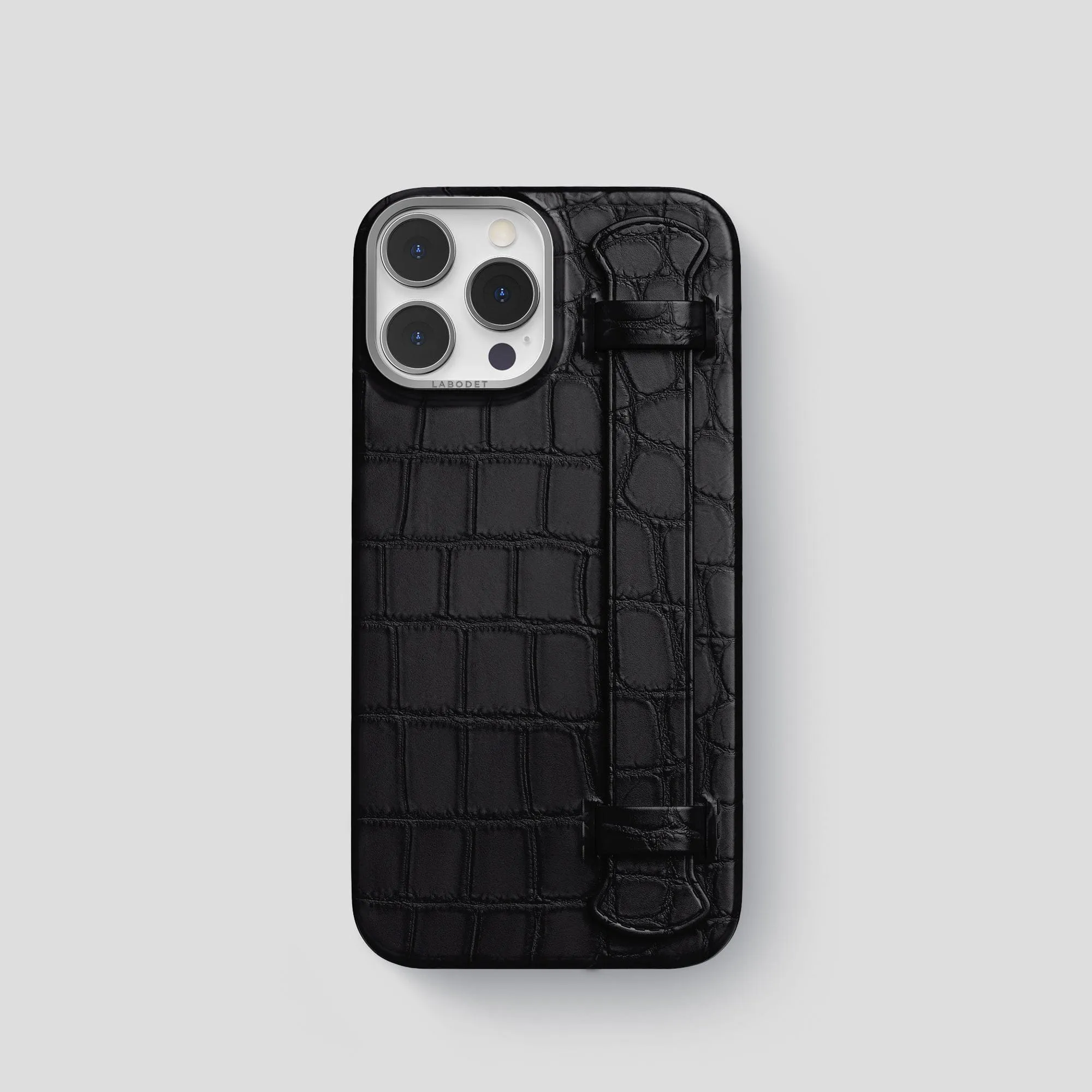 Soft Texture Handle Case For iPhone 15 Pro In Alligator