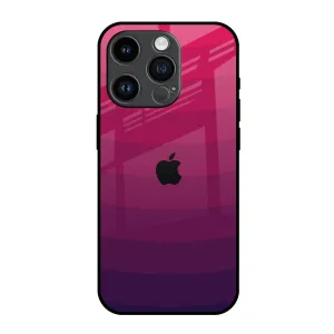 Wavy Pink Pattern Glass Case for iPhone 14 Pro Frosted Finish