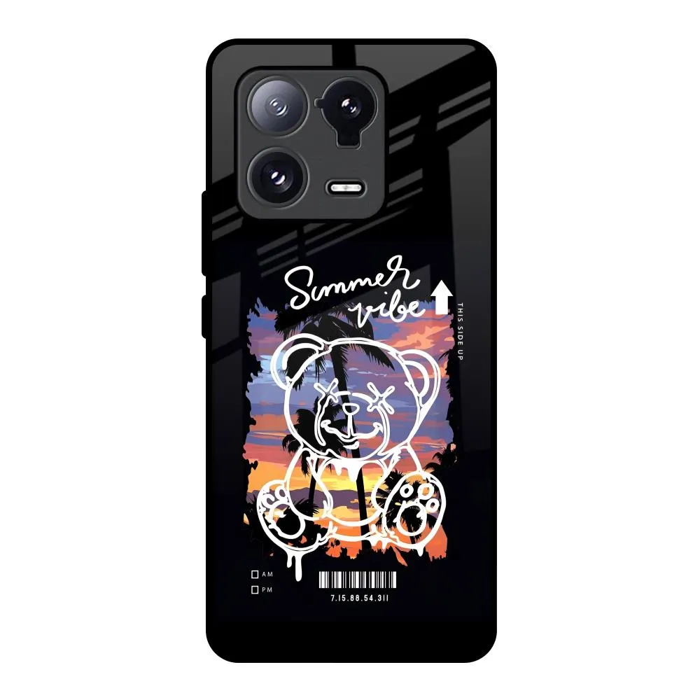 Hybrid Pattern Texture Summer Vibe Glass Case for Mi 13 Pro