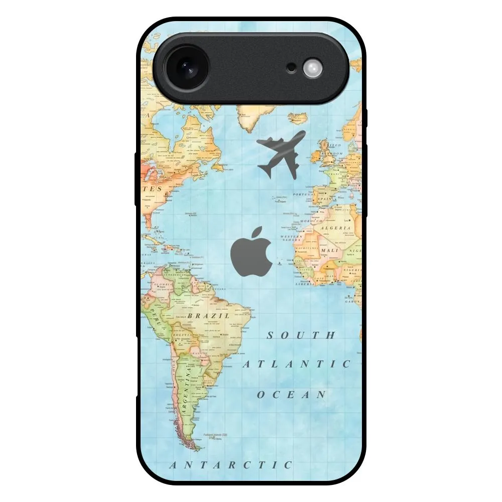 Fly Around The World Glass Case for iPhone 17 Air Slim Protection Simple Texture
