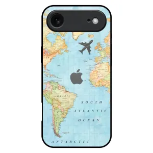 Fly Around The World Glass Case for iPhone 17 Air Slim Protection Simple Texture