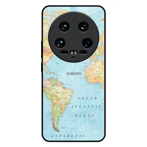 Rugged Edge Texture Fly Around The World Glass Case for Mi 14 Ultra 5G