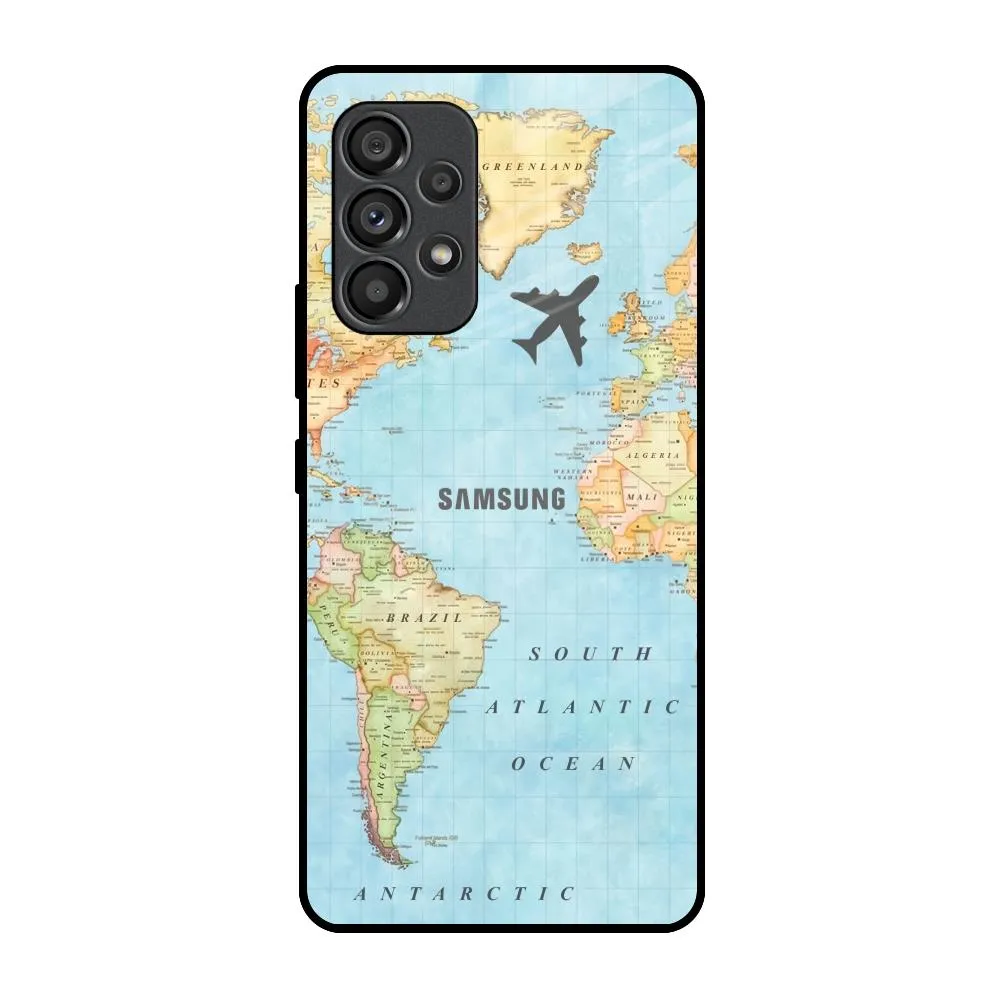 Fly Around The World Glass Case for Samsung Galaxy A53 5G Durable Material