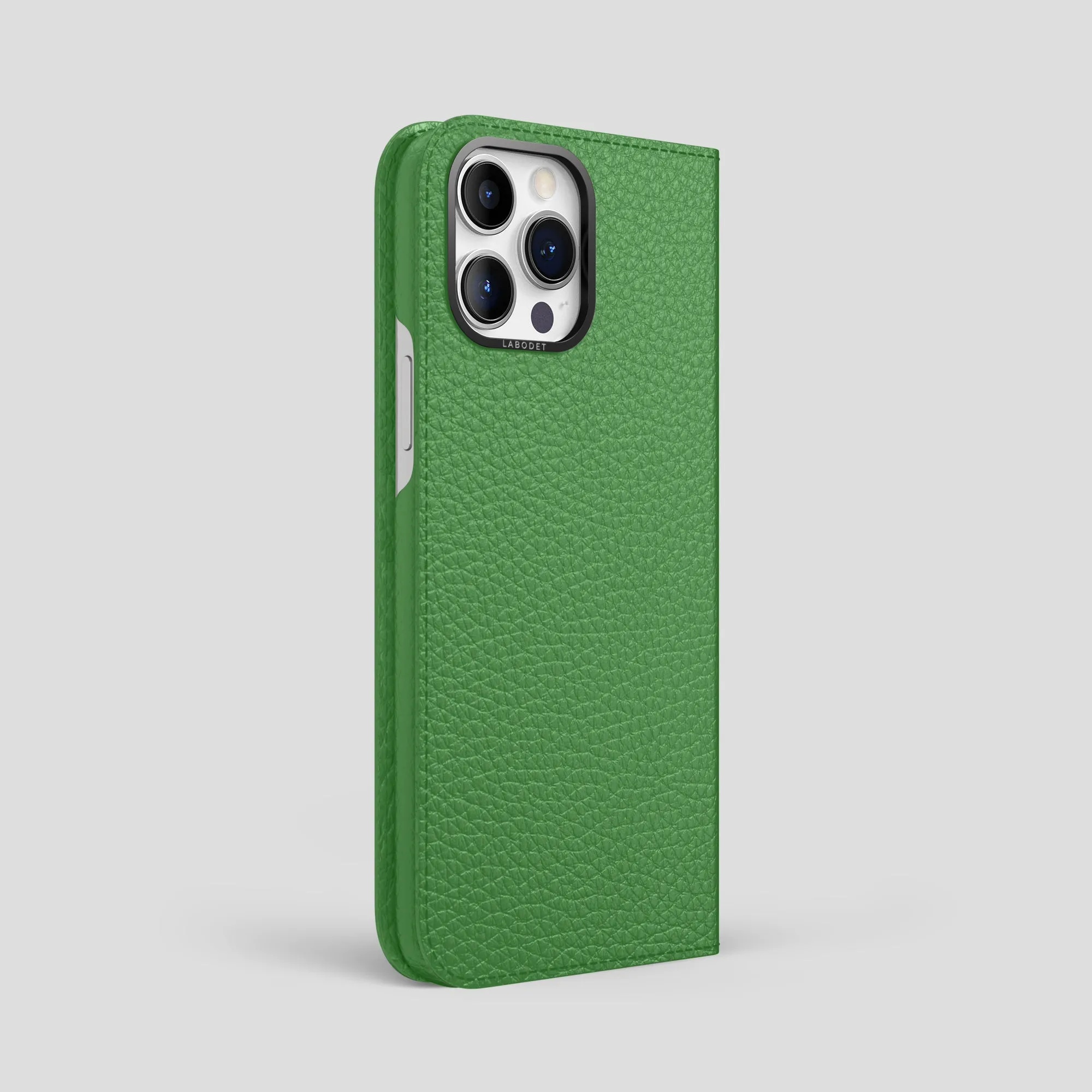 Folio Case For iPhone 15 Pro Max In Calf Flexible Pattern Layer