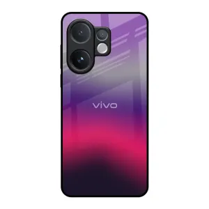 Elegant Craft Matte Pattern Layer Pink Horizon Glass Case for Vivo V60 5G