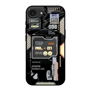 Exposed Parts Glass Case for Apple iPhone 16e Polished Detail Creative Accent