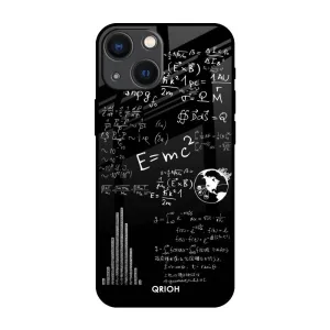 Funny Math Glass Case for iPhone 14 Plus Raised Edges