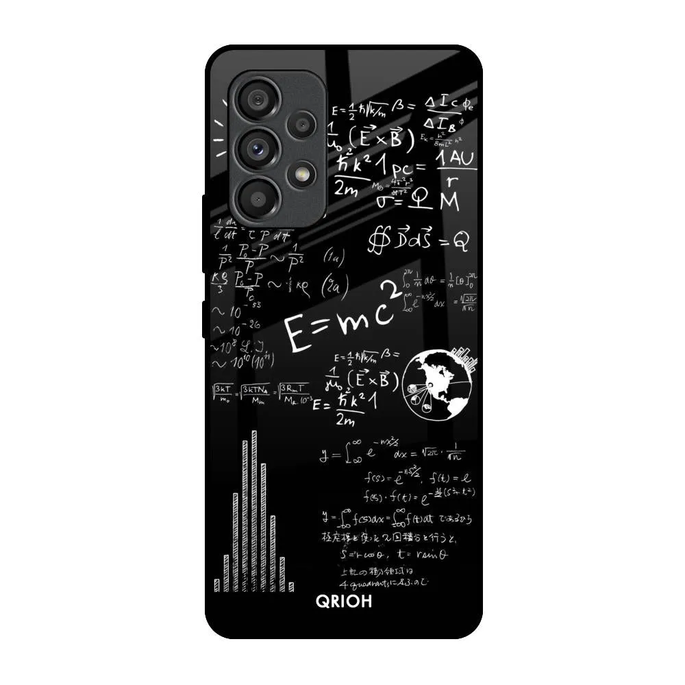 Funny Math Glass Case for Samsung Galaxy A53 5G Hand Friendly Comfort Padding