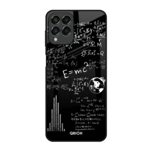 Funny Math Glass Case for Samsung Galaxy M53 5G Matte Surface Design