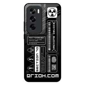 Textured Comfort Stylish Detailing Futuristic Art Glass Case for Oppo Reno 12 5G