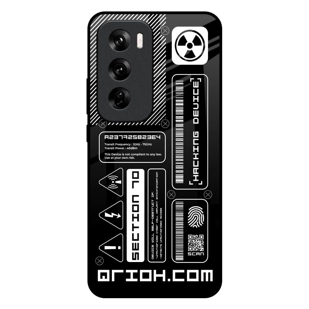 Textured Comfort Stylish Detailing Futuristic Art Glass Case for Oppo Reno 12 5G