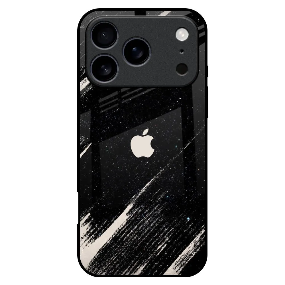 Elegant Design Layer Clear Protection Galaxy Art Glass Case for iPhone 17 Pro Max