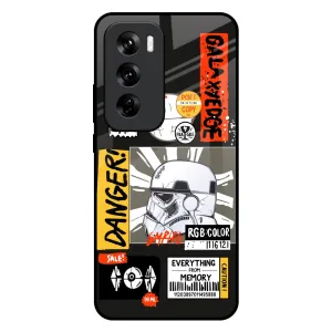 Galaxy Edge Glass Case for Oppo Reno 12 Pro 5G Frosted Finish Luxury Finish Texture