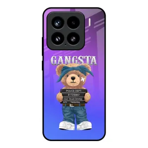 Screen Bumper Durable Texture Finish Gangsta Bear Glass Case for Mi 15 5G