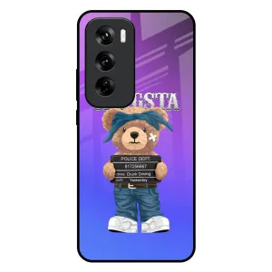 Matte Shield Gangsta Bear Glass Case for Oppo Reno 12 5G