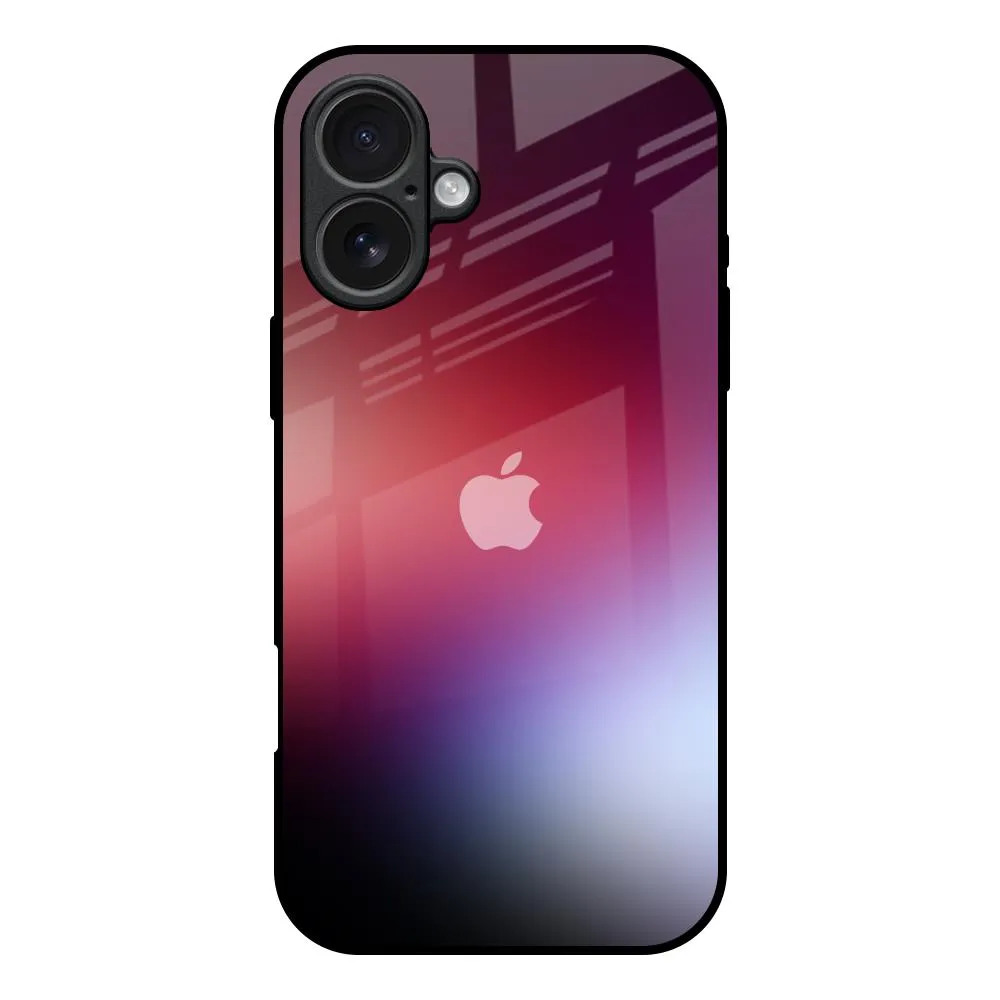 Hybrid Texture Design Luxury Layer Texture Gaussian Red Glass Case for iPhone 17