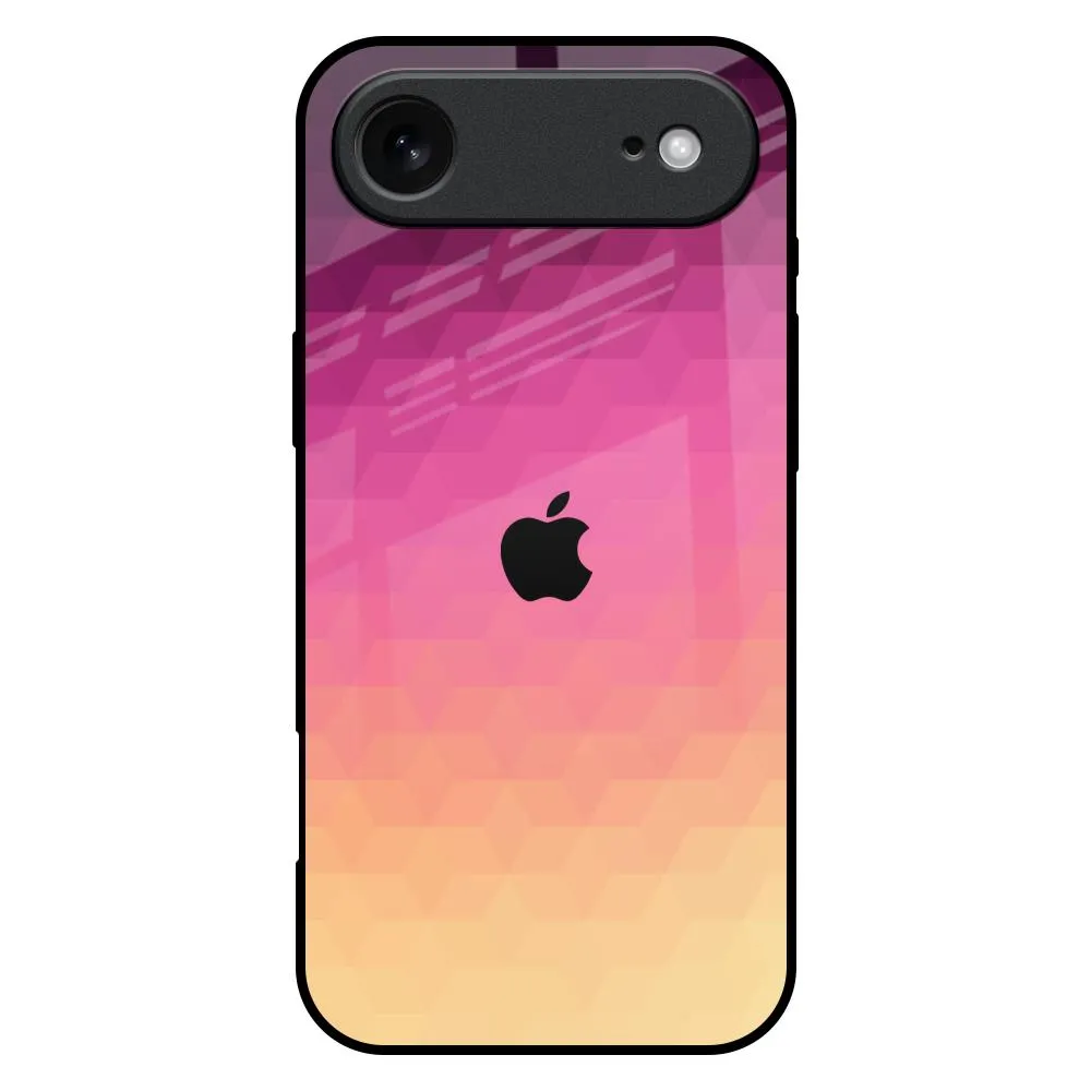 Smooth Finish Touch Matte Feel Geometric Pink Diamond Glass Case for iPhone 17 Air