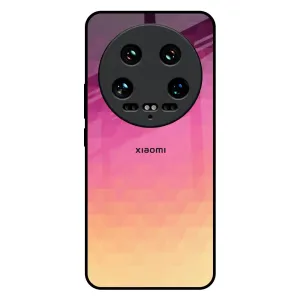 Geometric Pink Diamond Glass Case for Mi 14 Ultra 5G Light Finish