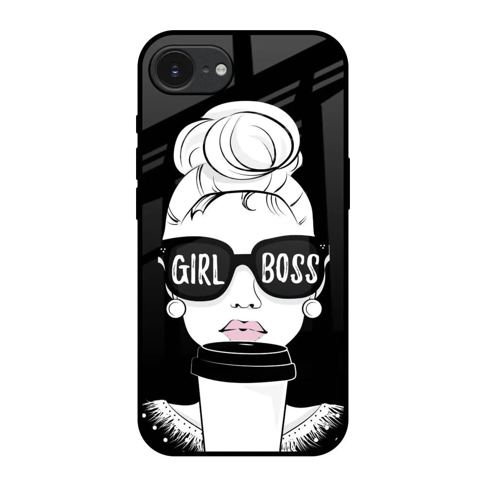 Girl Boss Glass Case For Apple iPhone 16e Modern Design