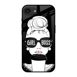Girl Boss Glass Case For Apple iPhone 16e Modern Design