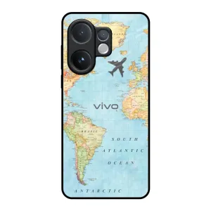 Fly Around The World Glass Case for Vivo V60 5G Elegant Texture Modern Form