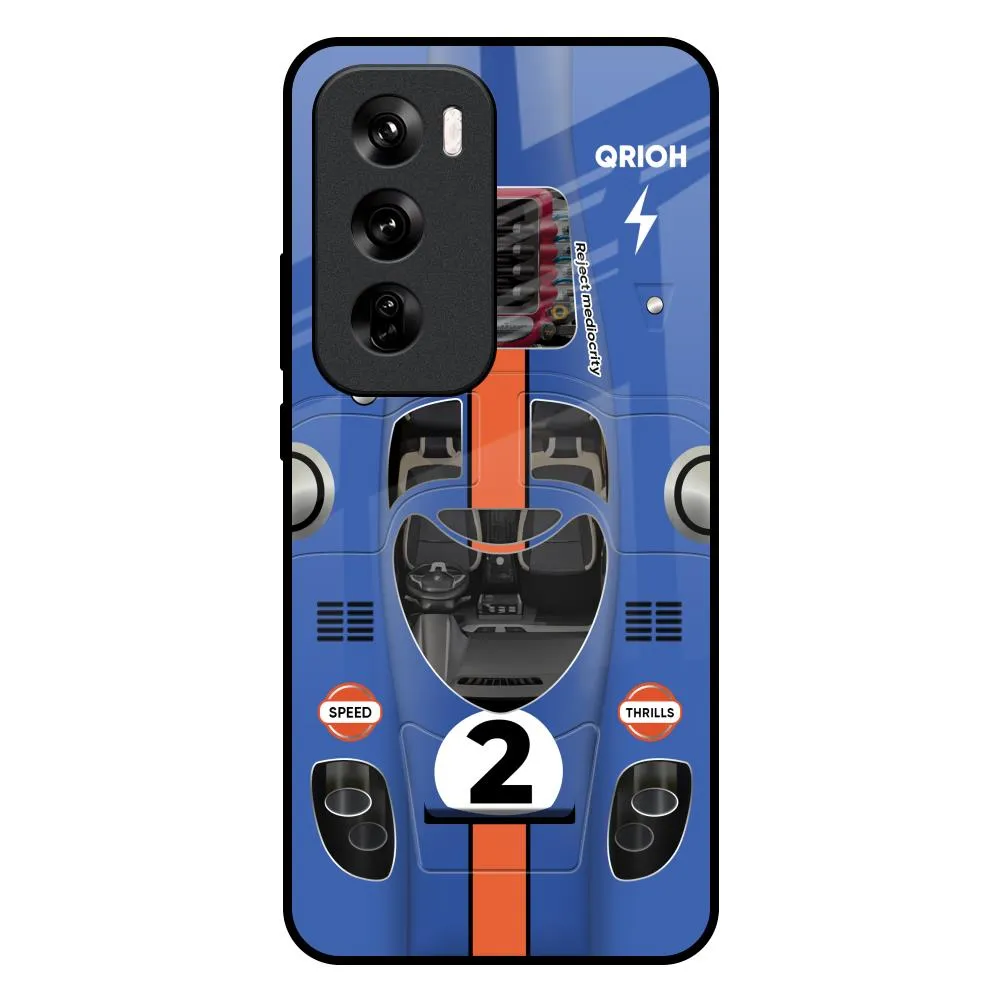 Car Adiction Glass Case for Oppo Reno 12 5G Modern Pattern Layer