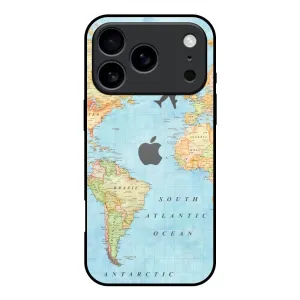 Handcrafted Design Fly Around The World Glass Case for iPhone 17 Pro