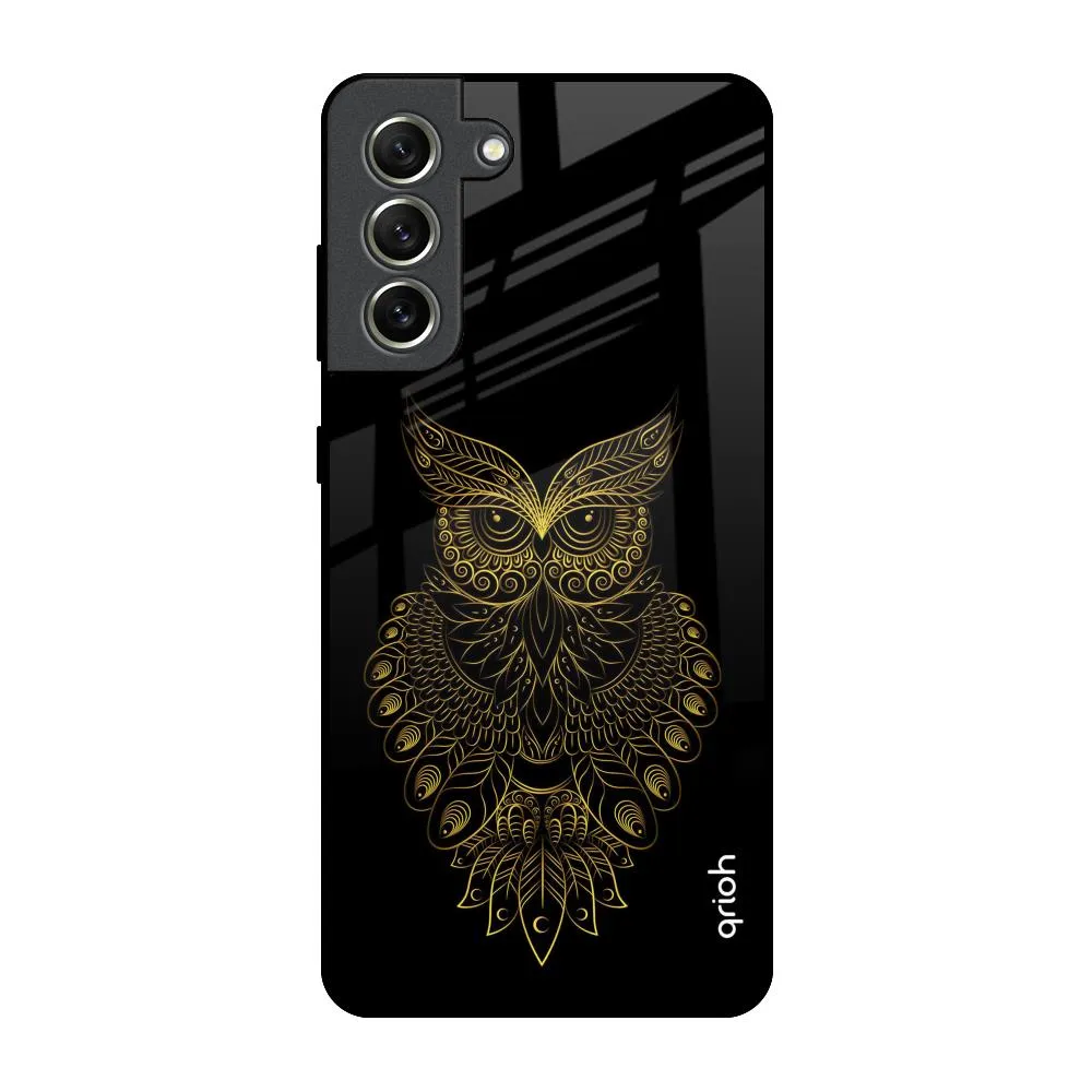 Golden Owl Glass Case for Samsung Galaxy S21 FE 5G everyday elegance