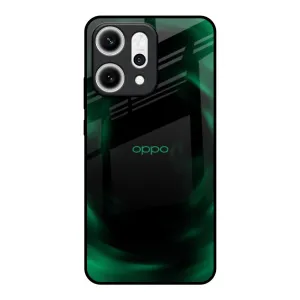 Sleek Detail Bold colors Green Well Glass Case for Oppo Reno14 5G