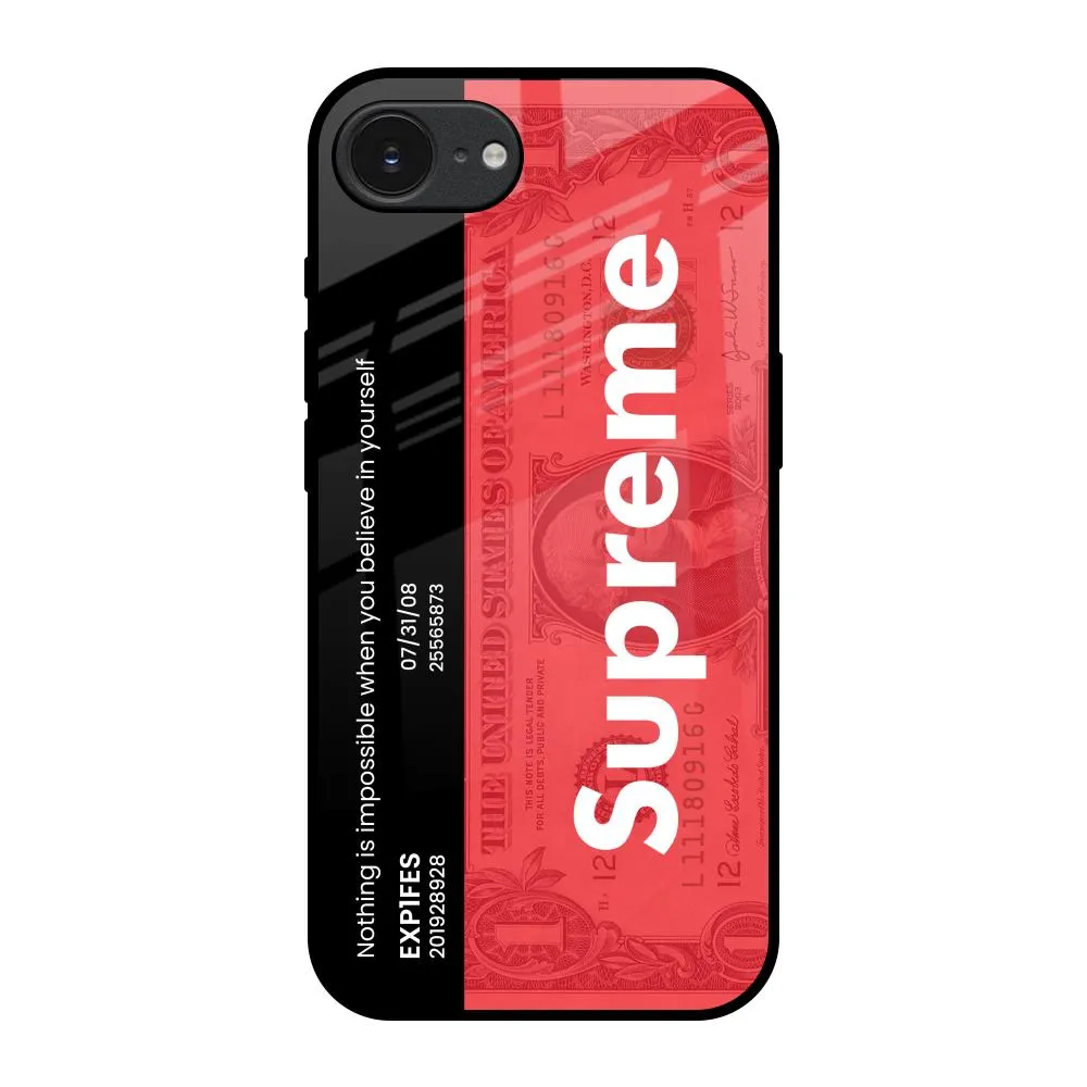 Supreme Ticket Glass Case for Apple iPhone 16e Refined Craftsmanship