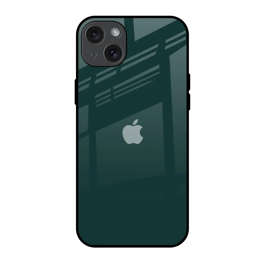 Olive Glass Case for iPhone 15 Plus Soft Protection Layer Student Gear