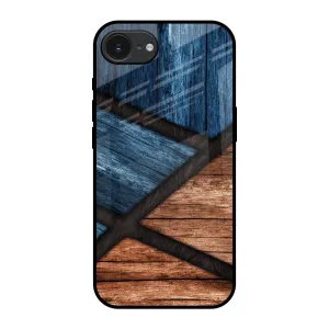 Wooden Tiles Glass Case for Apple iPhone 16e Stylish Detail Layer