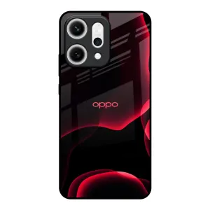 Slim Look Minimal Look Red Thunder Glass Case for Oppo Reno14 5G