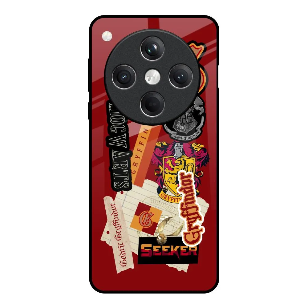 Gryffindor Glass Case for Oppo Find X8 5G Polished Finish Texture