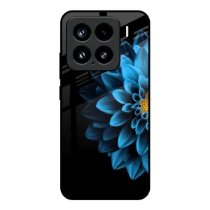 Rugged Build Lightweight Build Half Blue Flower Glass Case for Mi 15 5G